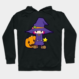 Cute Halloween Witch with Pumpkin Hoodie